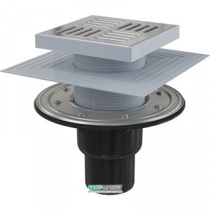 Сливной трап для душа AlcaPlast комбинированный затвор прямой выпуск 150х150 APV4444