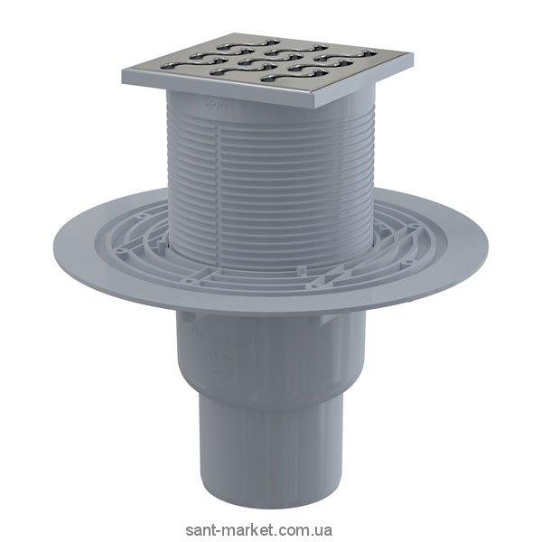 Cливной трап для душа AlcaPlast мокрый затвор вертикальный выпуск регулируемая высота  APV202