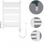 Электрический полотенцесушитель Instal-projekt Stick Electro 500х740х83 лесенка белый STI-50/70+HOTS-03С1