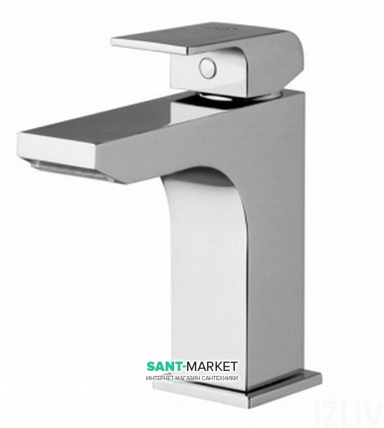 Змішувач для раковини одноважеля каскадний з донним клапаном Alpi SPA колекція Una хром UN45276CR