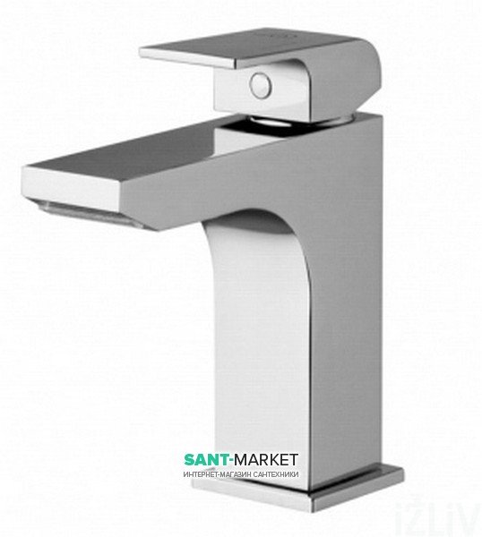 Змішувач для раковини одноважеля каскадний з донним клапаном Alpi SPA колекція Una хром UN45276CR