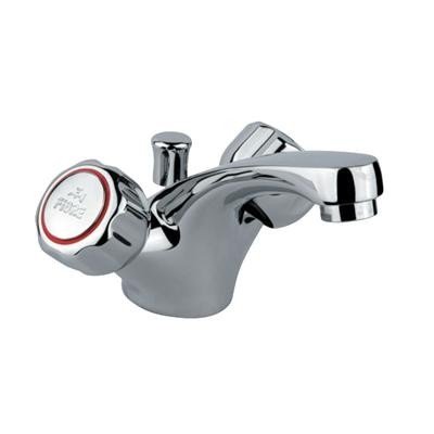 Смеситель для раковины двухвентильный с донным клапаном Fiore коллекция Astro хром 14 0124 01