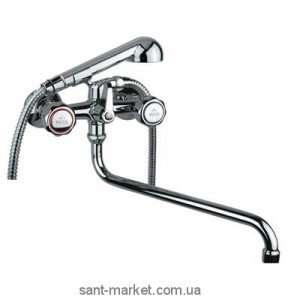 Смеситель двухвентильный с длинным изливом и душем Fiore коллекция Astro хром 14F203DS
