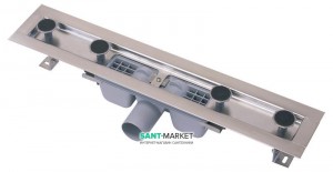 Желоб водосточный AlcaPlast боковой выпуск с сифоном без затвора с порогами APZ2-650