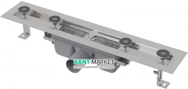 Жолоб водостічний AlcaPlast бічній випуск з сифоном без затвора з порогами APZ2-850