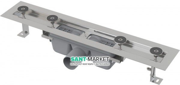 Жолоб водостічний AlcaPlast бічній випуск з сифоном без затвора з порогами APZ2-1050