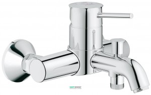 Смеситель однорычажный для ванны с коротким изливом Grohe коллекция BauClassic хром 32865000