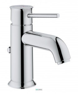Змішувач для раковини одноважеля з донним клапаном Grohe колекція BauClassic хром 23161000