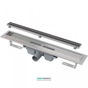 Жолоб водостічний AlcaPlast бічній випуск комбінований затвор під плитку APZ7-Floor-750