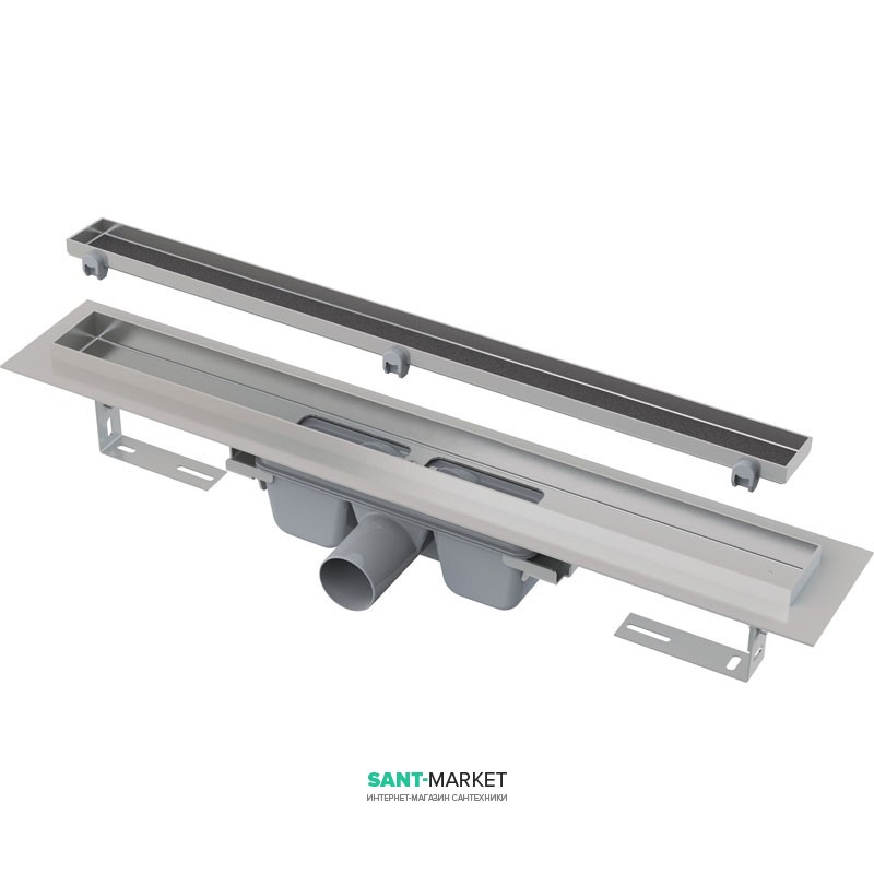 Жолоб водостічний AlcaPlast бічній випуск комбінований затвор під плитку APZ7-Floor-950