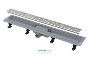 Желоб водосточный AlcaPlast боковой выпуск комбинированный затвор регулируемая высота APZ8-850