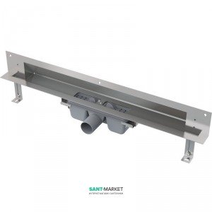 Жолоб водостічний AlcaPlast бічній випуск комбінований затвор APZ5-SPA-Shade-1050