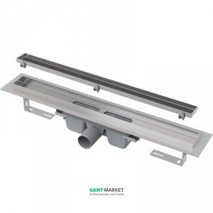 Жолоб водостічний AlcaPlast бічній випуск комбінований затвор під плитку APZ7-Floor-1050