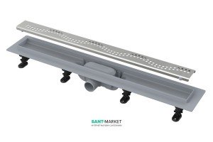 Желоб водосточный AlcaPlast боковой выпуск комбинированный затвор регулируемая высота APZ8-950