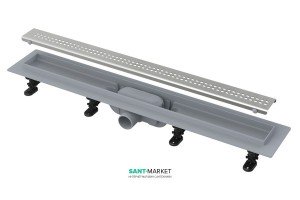 Желоб водосточный AlcaPlast боковой выпуск комбинированный затвор регулируемая высота APZ9-950