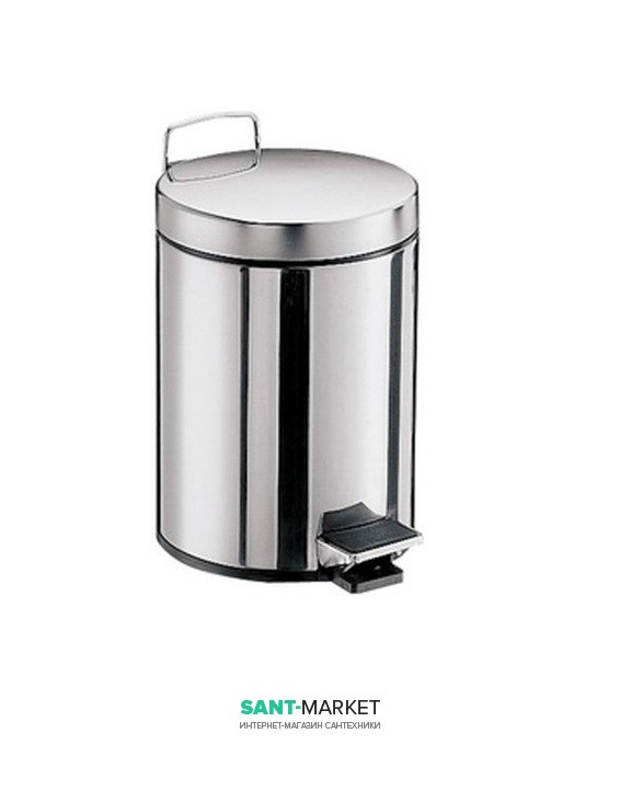 Ведро для мусора Emco System 2 28.5х20.5х27.5 с крышкой хром 3553 000 00