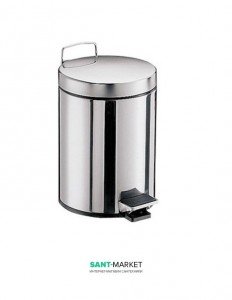 Ведро для мусора Emco System 2 28.5х20.5х27.5 с крышкой хром 3553 000 00