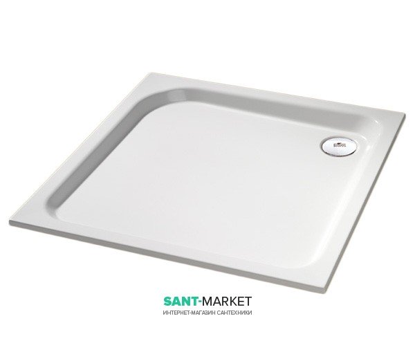 Душевой поддон квадратный Huppe Verano 100х100х8 с формованой панелью белый 235012.055