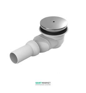 Сифон для душового піддону Sanit з кришкою хром 34.035.00.0000