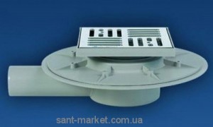 Сливной трап для душа SANIT с сухим затвором боковой выпуск 150х150 40.039.00.0000