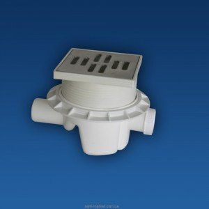 Зливний трап для душу SANIT мокрий затвор бічній випуск 150х150 40.003.00.0000