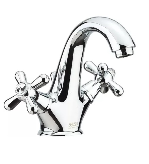 Смеситель для раковины с донным клапаном со Сваровски Fiore Margot-Sky хром 01062301 Chrome