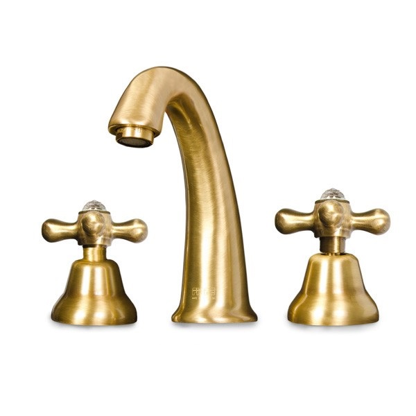 Смеситель для раковины двухвентильный с донным клапаном Fiore Margot-Sky бронза 01062800 Old Bronze