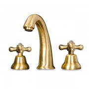 Змішувач для раковини двухвентильний з донним клапаном Fiore Margot-Sky бронза 01062800 Old Bronze