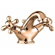 Змішувач для раковини двухвентильний з донним клапаном Fiore колекція Margot бронза 26062201 Old Bronze