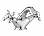 Змішувач для раковини двухвентильний з донним клапаном Fiore колекція Margot хром 26062201