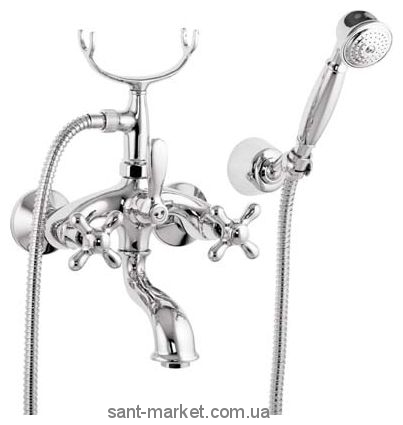 Смеситель двухвентильный для ванны с душем Fiore коллекция Margot хром 26061100 Chrome