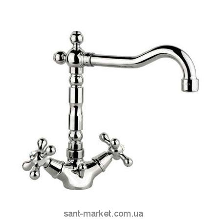 Змішувач для кухні Fiore Margot-Sky двухвентильний ретростиль бронза 01062501 Old Bronze