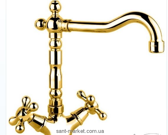 Смеситель для кухни Fiore Margot однорычажный ретростиль золото26064101 Gold