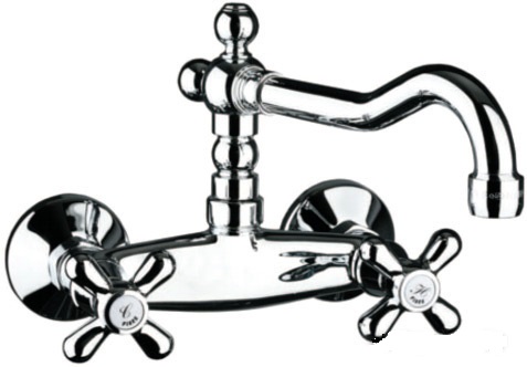 Смеситель двухвентильный с коротким изливом Fiore коллекция Margot хром 26064300 Chrome