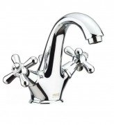 Смеситель для раковины с донным клапаном со Сваровски Fiore Margot-Sky хром 01062301 Chrome