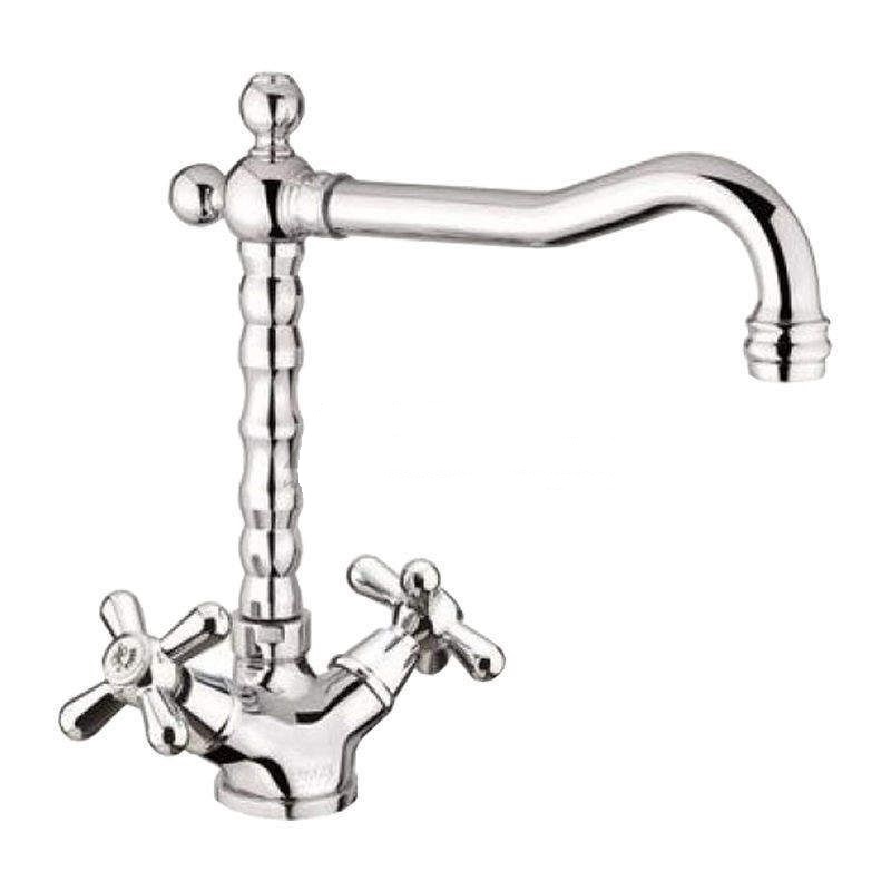 Смеситель для кухни Fiore Margot однорычажный ретростиль 26064101 Chrome