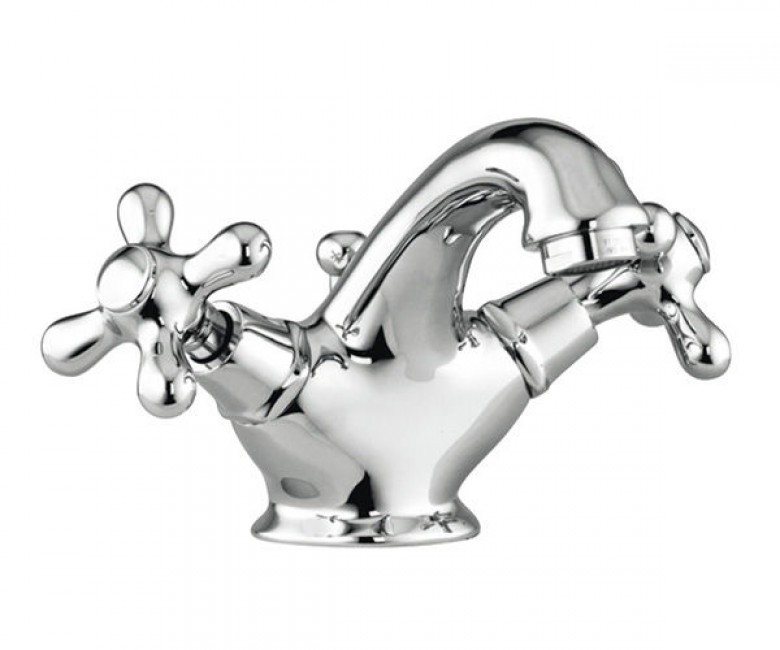 Змішувач для раковини двухвентильний з донним клапаном Fiore колекція Margot хром 26062201