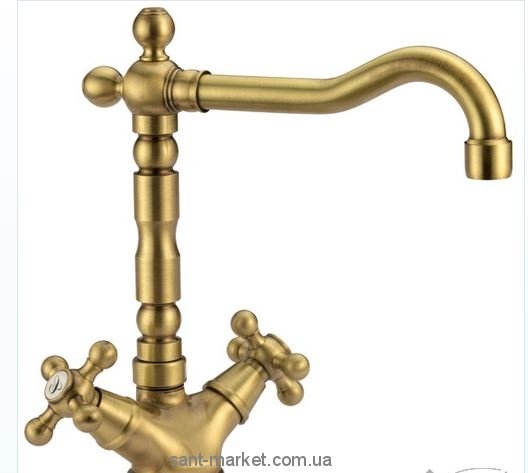 Смеситель для кухни Fiore Margot однорычажный ретростиль бронза 26064101 Old Bronze