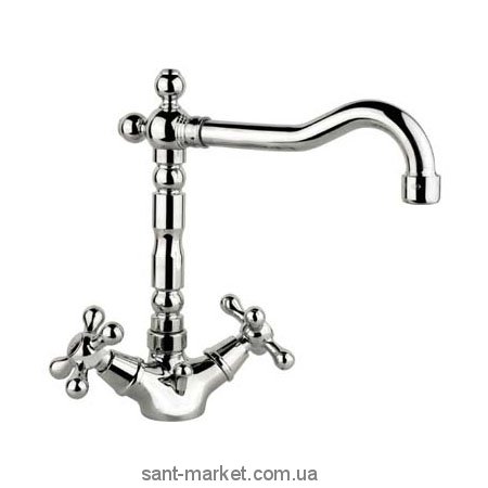 Смеситель для раковины двухвентильный с донным клапаном Fiore коллекцияMargot хром 26062501 Chrome