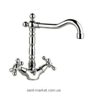 Смеситель для раковины двухвентильный с донным клапаном Fiore коллекцияMargot хром 26062501 Chrome