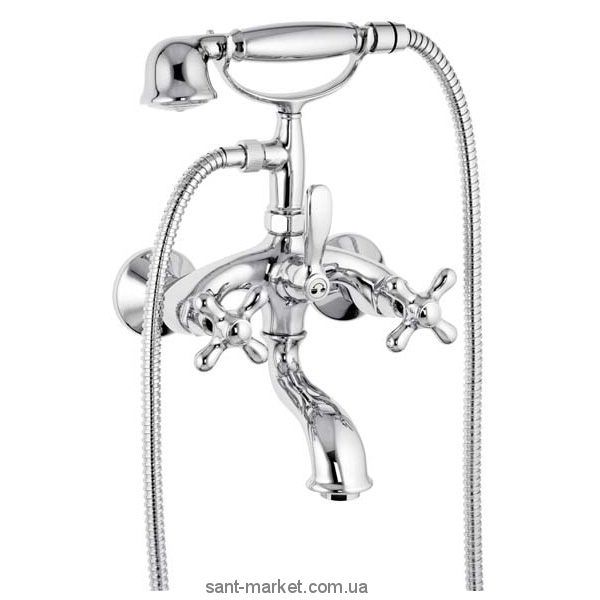 Смеситель двухвентильный для ванны с душем Fiore коллекция Margot хром 26061000