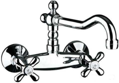 Смеситель двухвентильный с коротким изливом Fiore коллекция Margot хром 26064300 Chrome