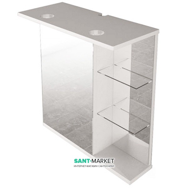 Дзеркальна шафа Буль-Буль МС-8 з діодним підсвічуванням 580x260х710 білий ШЗ-8