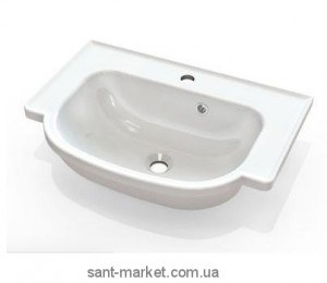 Раковина для ванної підвісна умивальник-стільниця Marmite колекція Alva біла 3006101