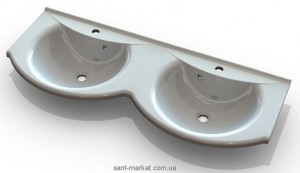 Раковина для ванної підвісна подвійна Marmite колекція Anna біла 01124124203
