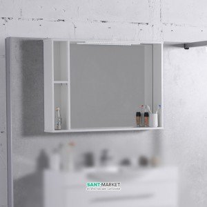 Зеркальный шкаф Буль-Буль MC-980 с диодной подсветкой 984х156х705 белый MC-980 (ШЗ-980)