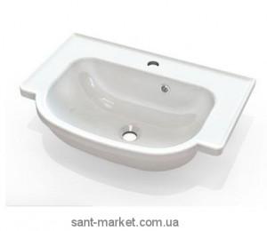 Раковина для ванної підвісна умивальник-стільниця Marmite колекція Alva біла 3006101