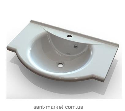 Раковина для ванної підвісна умивальник-стільниця Marmite колекція Anna біла 01124081103