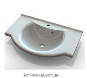 Раковина для ванної підвісна умивальник-стільниця Marmite колекція Anna біла 01124081103