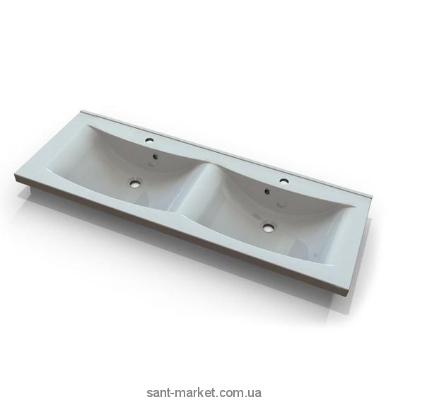 Раковина для ванної підвісна подвійна Marmite колекція Lucia біла 01050124203